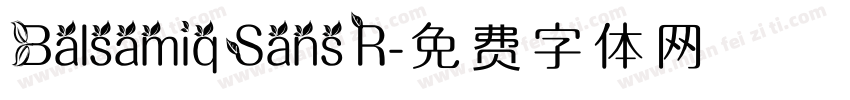 Balsamiq Sans R字体转换